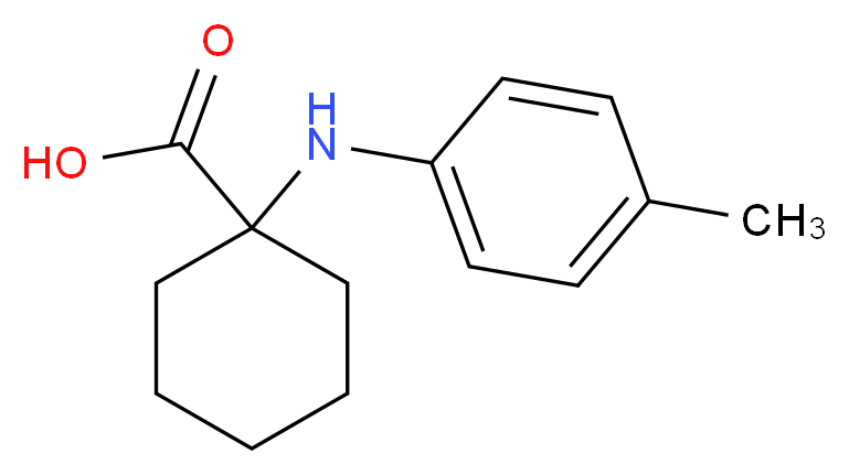 1-[(4-methylphenyl)amino]cyclohexanecarboxylic acid_分子结构_CAS_99216-79-2)