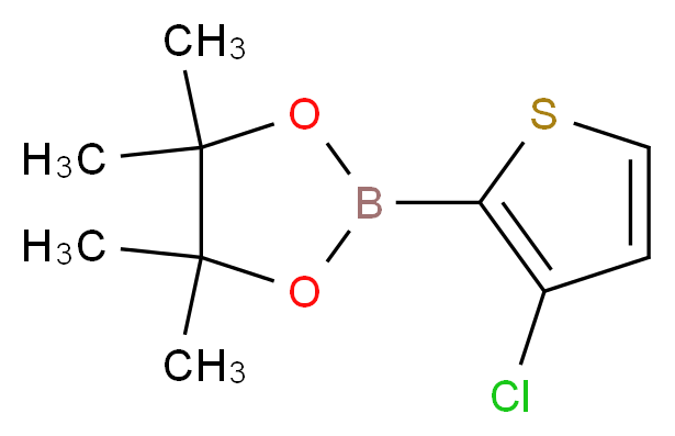 3-氯噻吩-2-硼酸频哪酯_分子结构_CAS_)