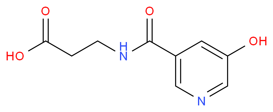 3-[(5-Hydroxy-pyridine-3-carbonyl)-amino]-propionic acid_分子结构_CAS_325970-26-1)