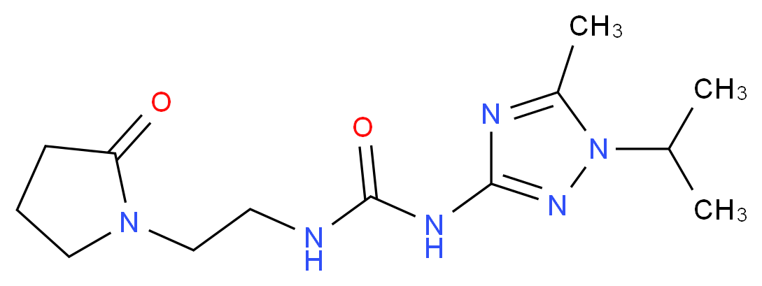 N-(1-isopropyl-5-methyl-1H-1,2,4-triazol-3-yl)-N'-[2-(2-oxopyrrolidin-1-yl)ethyl]urea_分子结构_CAS_)