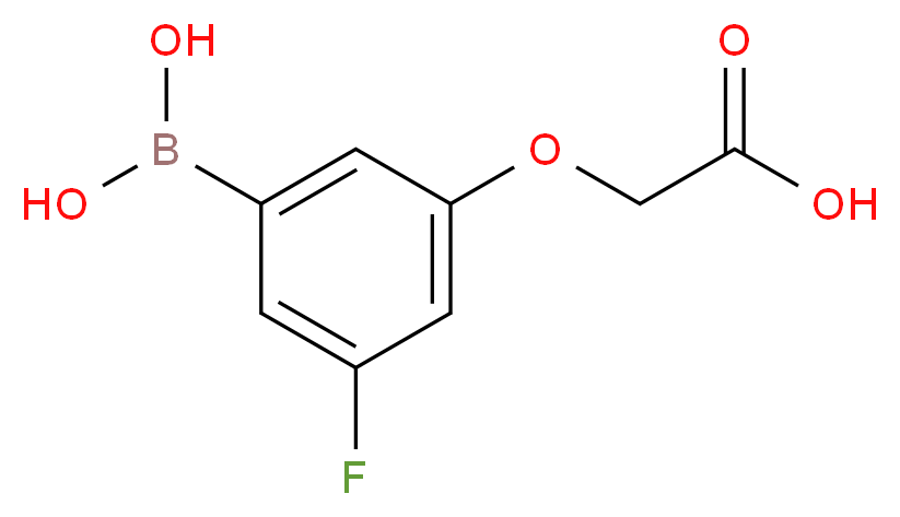 3-羧基甲氧基-5-氟苯硼酸_分子结构_CAS_913835-56-0)