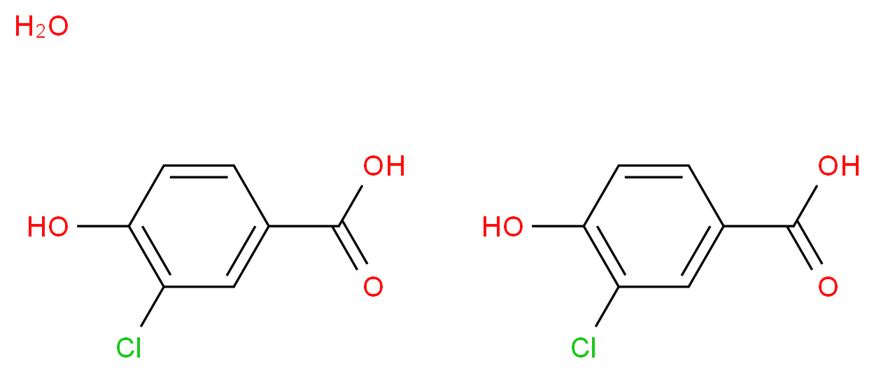 bis(3-chloro-4-hydroxybenzoic acid) hydrate_分子结构_CAS_3964-58-7