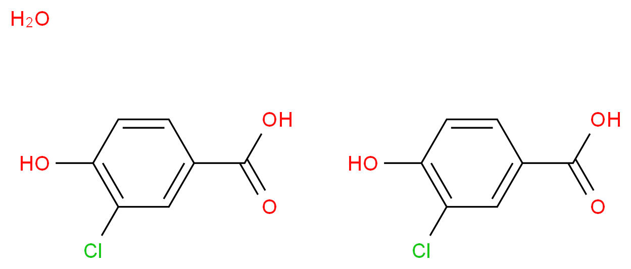 3-Chloro-4-hydroxybenzoic acid hemihydrate_分子结构_CAS_3964-58-7)