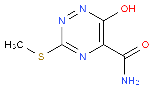 6-hydroxy-3-(methylsulfanyl)-1,2,4-triazine-5-carboxamide_分子结构_CAS_96259-33-5