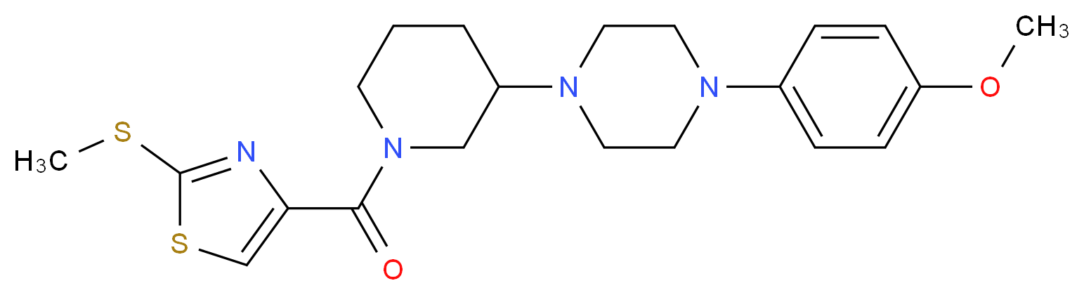 1-(4-methoxyphenyl)-4-(1-{[2-(methylthio)-1,3-thiazol-4-yl]carbonyl}-3-piperidinyl)piperazine_分子结构_CAS_)