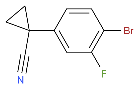 1-(4-bromo-3-fluorophenyl)cyclopropane-1-carbonitrile_分子结构_CAS_749269-73-6