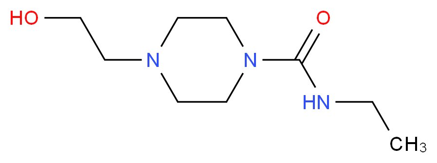 N-ethyl-4-(2-hydroxyethyl)piperazine-1-carboxamide_分子结构_CAS_816456-44-7