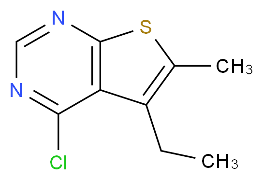 4-Chloro-5-ethyl-6-methylthieno[2,3-d]pyrimidine_分子结构_CAS_439692-90-7)