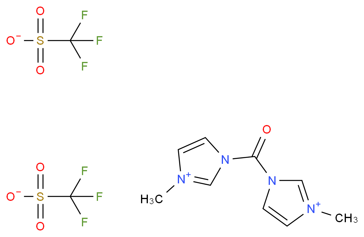 1,1'-Carbonylbis(3-methylimidazolium) Triflate _分子结构_CAS_120418-31-7)