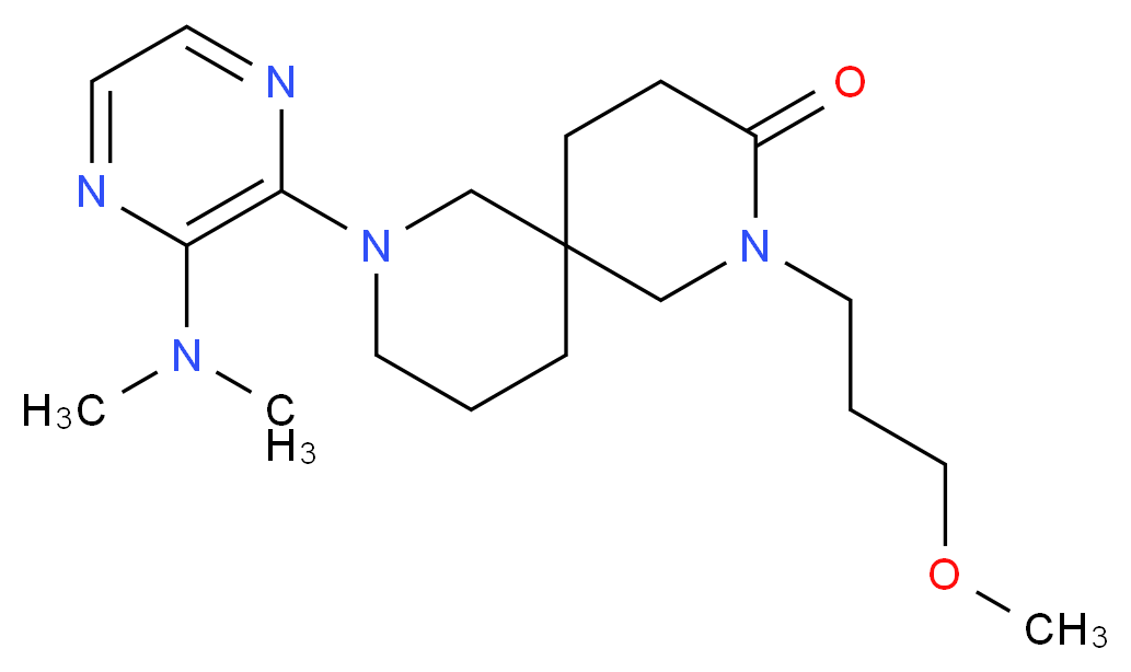 8-[3-(dimethylamino)-2-pyrazinyl]-2-(3-methoxypropyl)-2,8-diazaspiro[5.5]undecan-3-one_分子结构_CAS_)