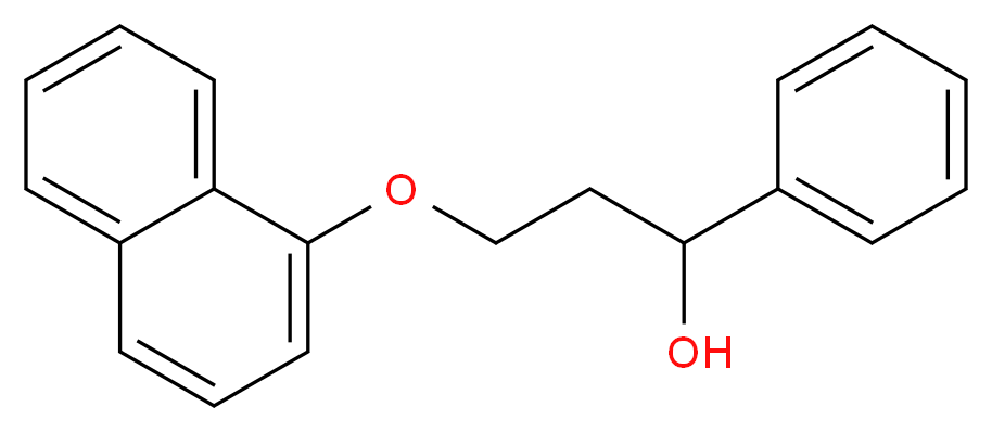 3-(1-Naphthalenyloxy)-1-phenyl-1-propanol_分子结构_CAS_908291-72-5)