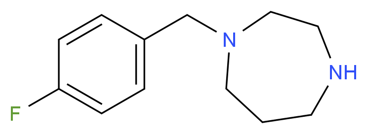1-[(4-fluorophenyl)methyl]-1,4-diazepane_分子结构_CAS_76141-89-4