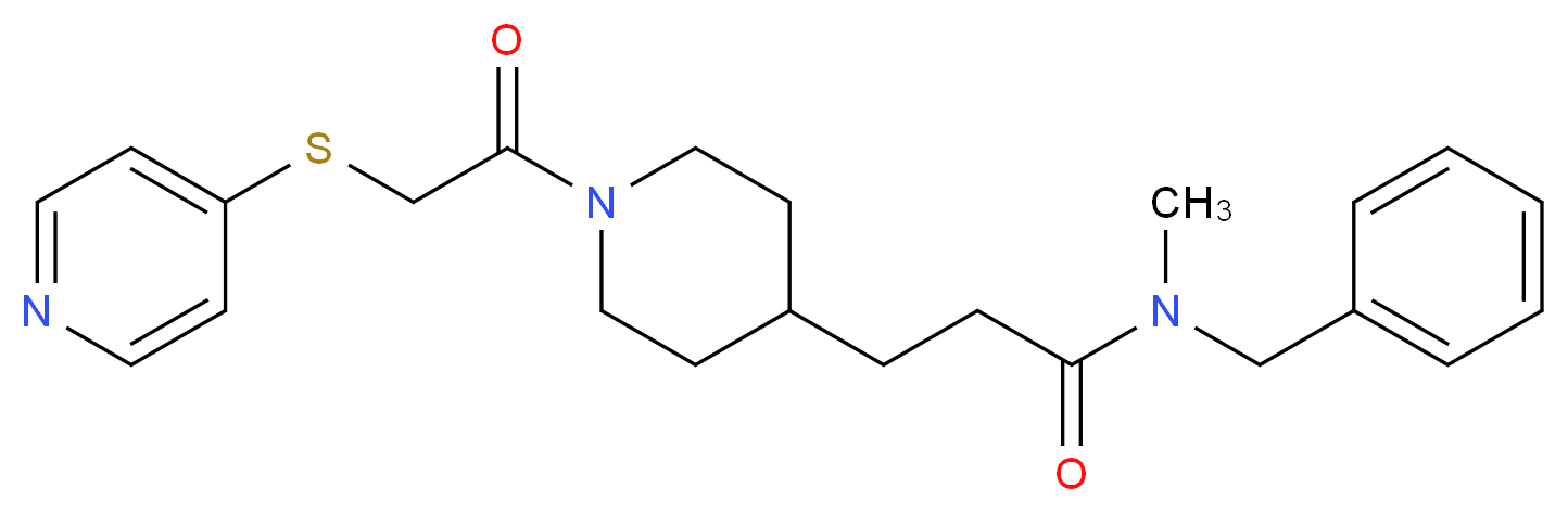 N-benzyl-N-methyl-3-{1-[(4-pyridinylthio)acetyl]-4-piperidinyl}propanamide_分子结构_CAS_)