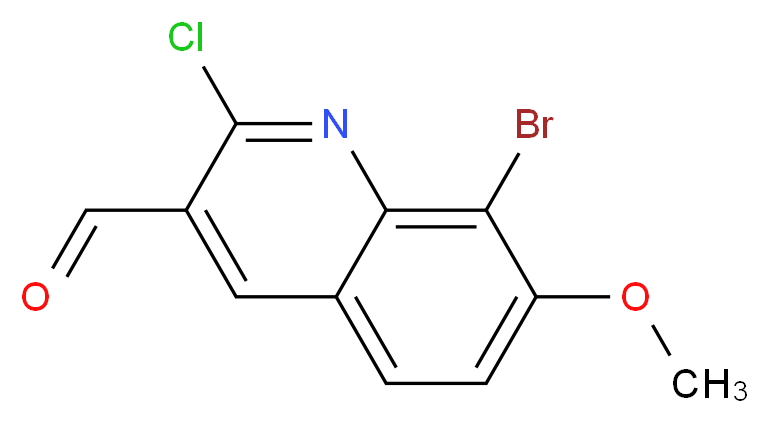 8-BROMO-2-CHLORO-7-METHOXYQUINOLINE-3-CARBOXALDEHYDE_分子结构_CAS_136812-28-7)