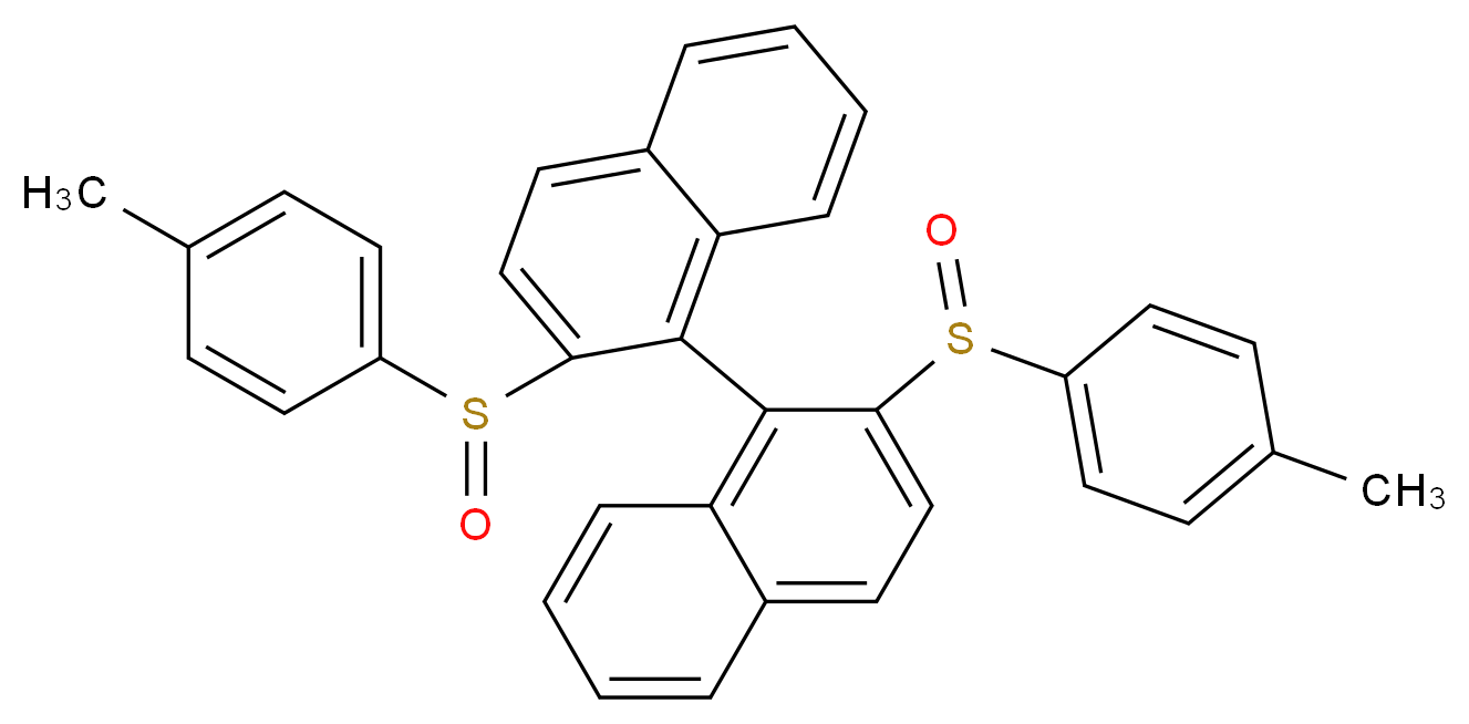 (1R)-2,2′-Bis[(S)-(4-methylphenyl)sulfinyl]-1,1′-binaphthalene_分子结构_CAS_722455-72-3)