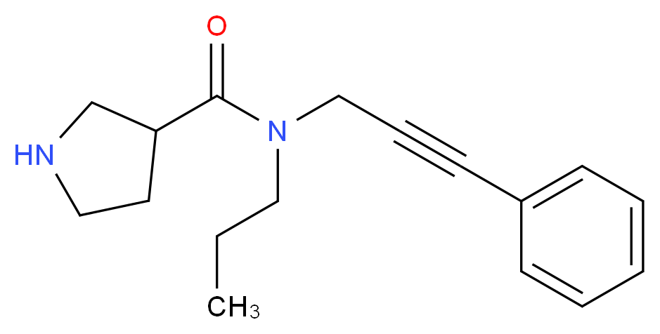 N-(3-phenylprop-2-yn-1-yl)-N-propylpyrrolidine-3-carboxamide_分子结构_CAS_)