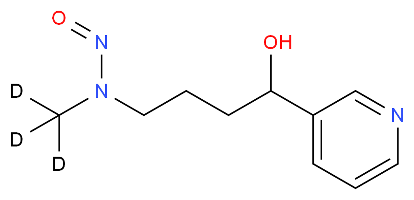 4-[(<sup>2</sup>H<sub>3</sub>)methyl(nitroso)amino]-1-(pyridin-3-yl)butan-1-ol_分子结构_CAS_1020719-61-2