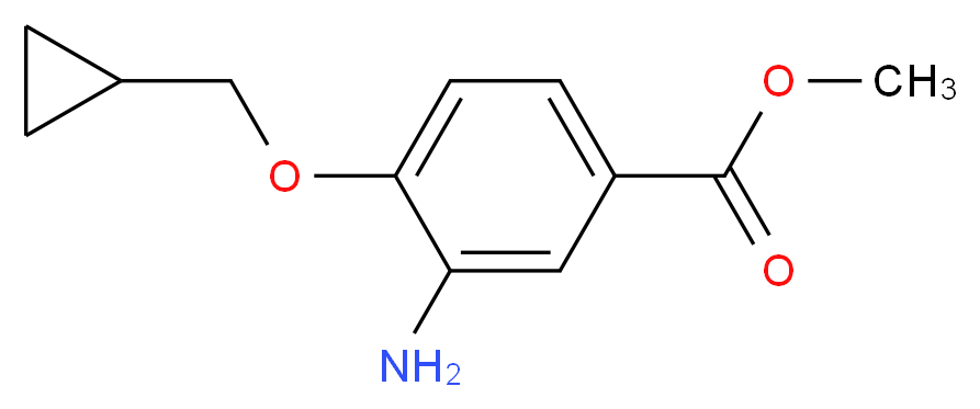 Methyl 3-amino-4-(cyclopropylmethoxy)benzoate_分子结构_CAS_)