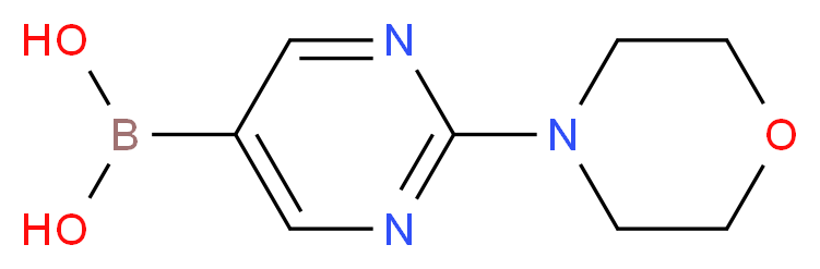 [2-(morpholin-4-yl)pyrimidin-5-yl]boronic acid_分子结构_CAS_870521-33-8