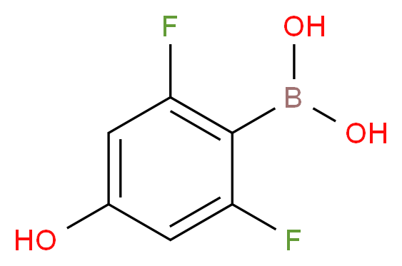 2,6-Difluoro-4-hydroxybenzeneboronic acid_分子结构_CAS_957065-87-1)