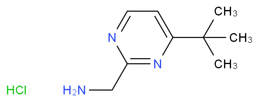 (4-tert-butylpyrimidin-2-yl)methanamine hydrochloride_分子结构_CAS_1196152-32-5)