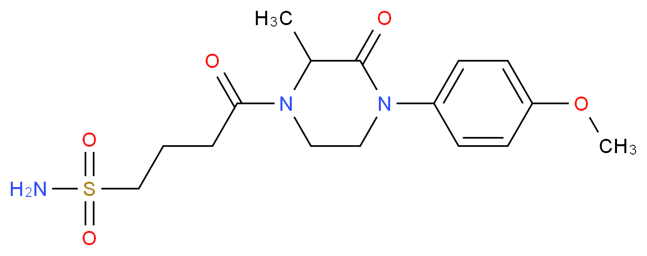 4-[4-(4-methoxyphenyl)-2-methyl-3-oxo-1-piperazinyl]-4-oxo-1-butanesulfonamide_分子结构_CAS_)