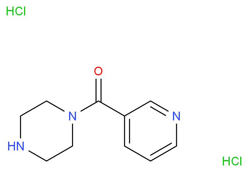 1-[(pyridin-3-yl)carbonyl]piperazine dihydrochloride_分子结构_CAS_)