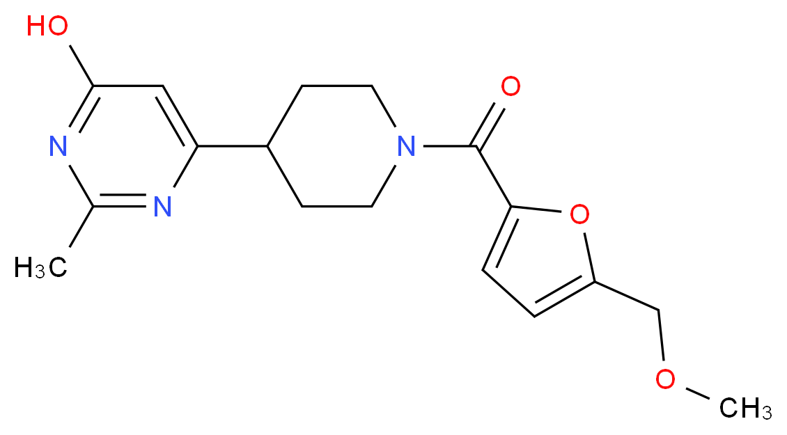 6-{1-[5-(methoxymethyl)-2-furoyl]-4-piperidinyl}-2-methyl-4-pyrimidinol_分子结构_CAS_)