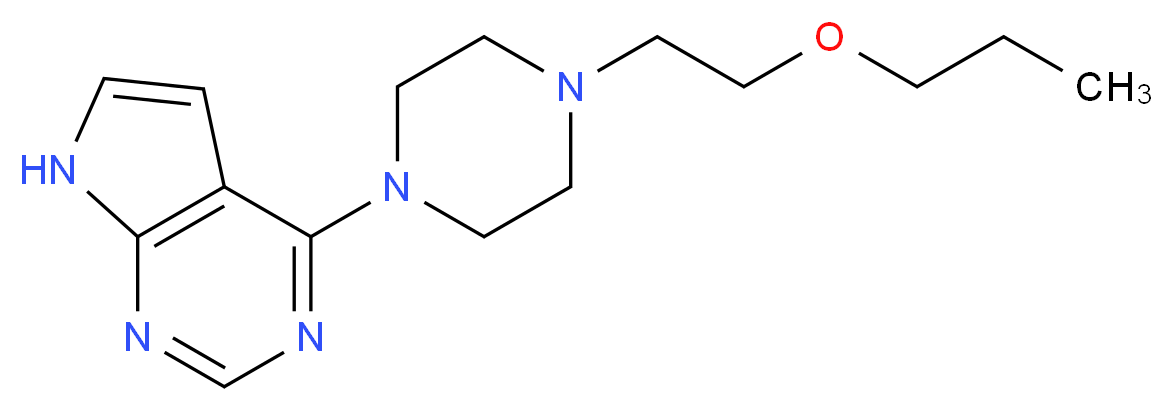 4-[4-(2-propoxyethyl)piperazin-1-yl]-7H-pyrrolo[2,3-d]pyrimidine_分子结构_CAS_)