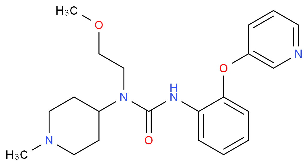 N-(2-methoxyethyl)-N-(1-methylpiperidin-4-yl)-N'-[2-(pyridin-3-yloxy)phenyl]urea_分子结构_CAS_)
