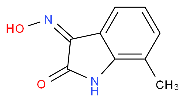 (3Z)-3-(hydroxyimino)-7-methyl-2,3-dihydro-1H-indol-2-one_分子结构_CAS_13208-96-3