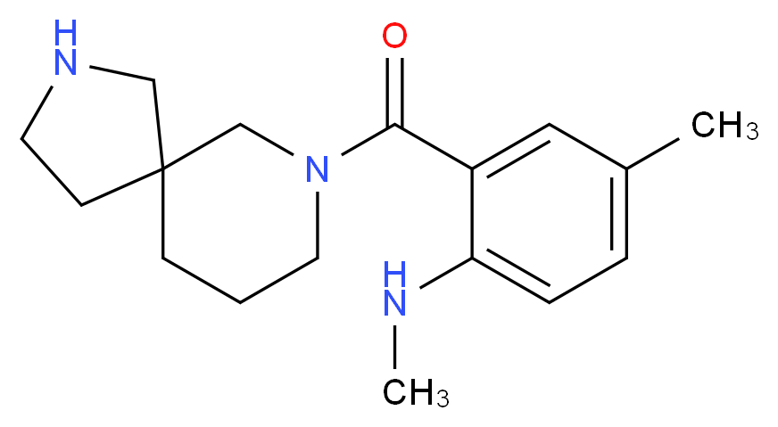 2-(2,7-diazaspiro[4.5]dec-7-ylcarbonyl)-N,4-dimethylaniline_分子结构_CAS_)