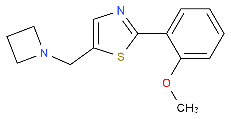 5-(azetidin-1-ylmethyl)-2-(2-methoxyphenyl)-1,3-thiazole_分子结构_CAS_)