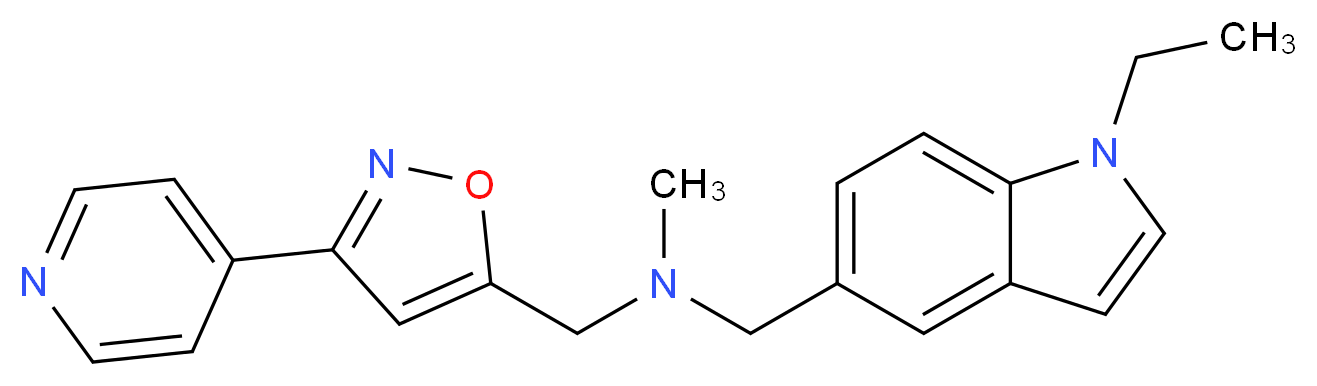 1-(1-ethyl-1H-indol-5-yl)-N-methyl-N-{[3-(4-pyridinyl)-5-isoxazolyl]methyl}methanamine_分子结构_CAS_)