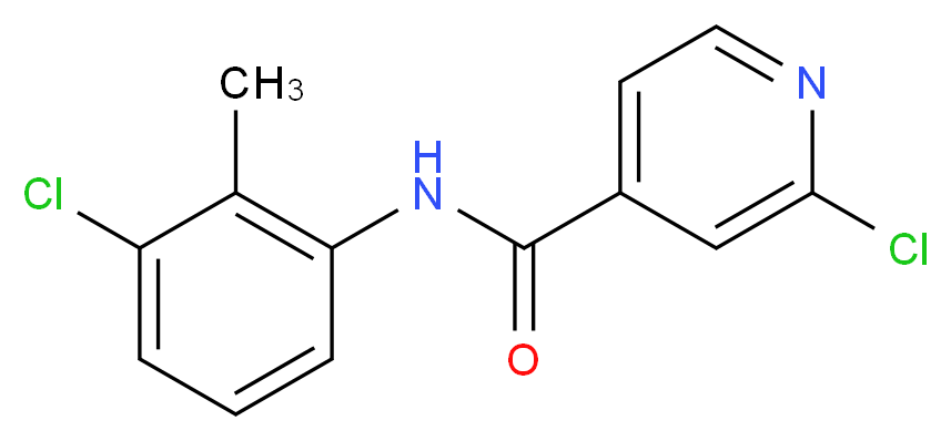 2-Chloro-N-(3-chloro-2-methylphenyl)pyridine-4-carboxamide_分子结构_CAS_1019384-26-9)