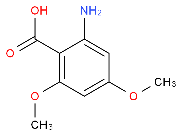 2-Amino-4,6-dimethoxybenzoic acid_分子结构_CAS_21577-57-1)