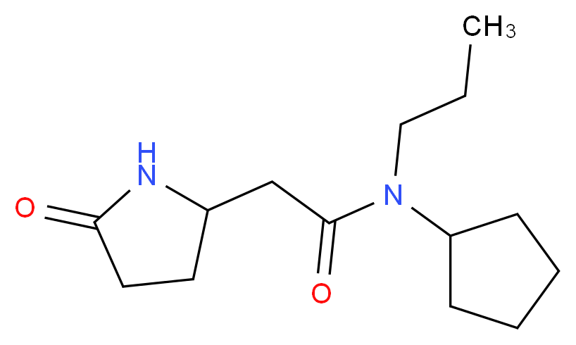 N-cyclopentyl-2-(5-oxopyrrolidin-2-yl)-N-propylacetamide_分子结构_CAS_)