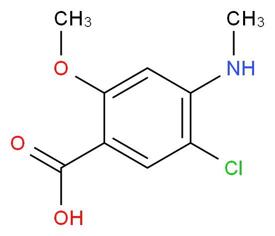 5-Chloro-2-methoxy-4-methylaminobenzoic Acid_分子结构_CAS_61694-98-2)