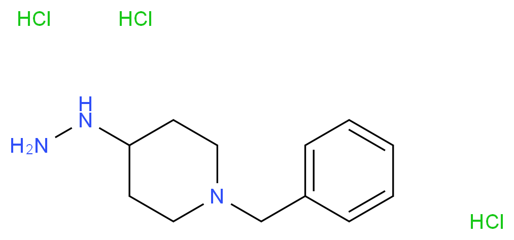 1-benzyl-4-hydrazinylpiperidine trihydrochloride_分子结构_CAS_83949-42-2
