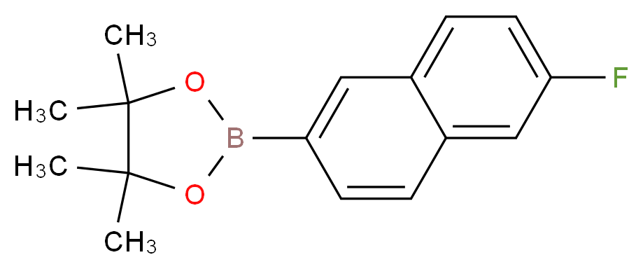 2-(6-fluoronaphthalen-2-yl)-4,4,5,5-tetramethyl-1,3,2-dioxaborolane_分子结构_CAS_1308669-74-0