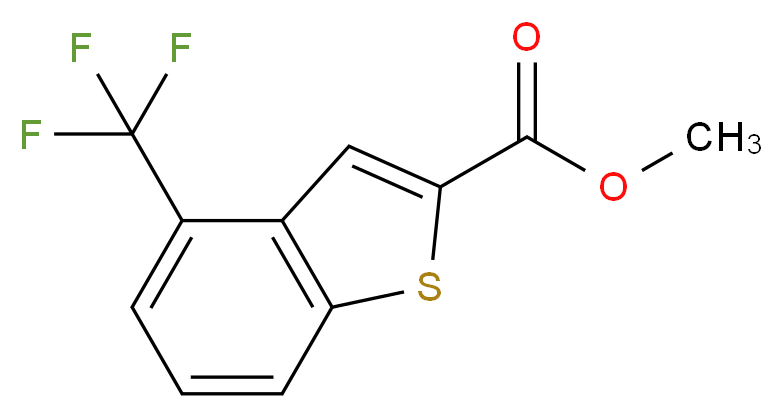 Methyl 4-(trifluoromethyl)-1-benzothiophene-2-carboxylate_分子结构_CAS_146137-87-3)