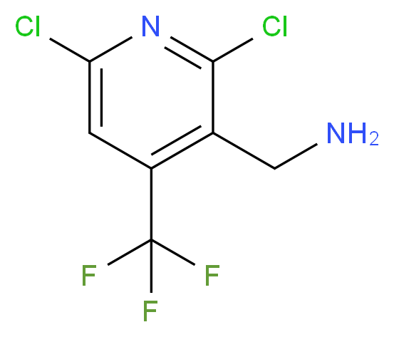 2,6-Dichloro-4-(trifluoromethyl)pyridine-3-methylamine 95%_分子结构_CAS_)