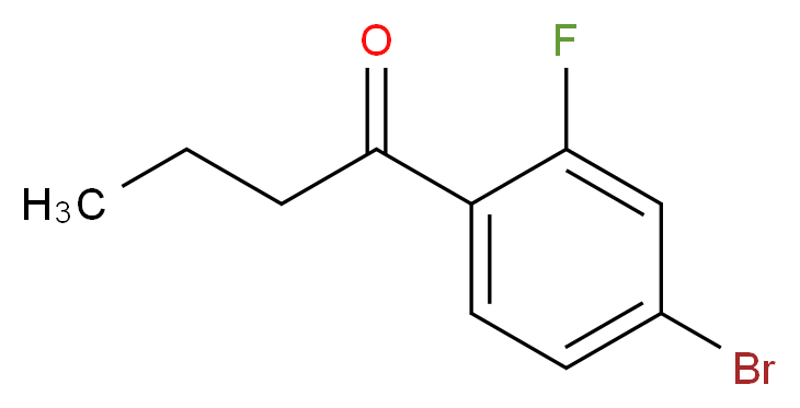 1-(4-bromo-2-fluorophenyl)butan-1-one_分子结构_CAS_1311197-93-9