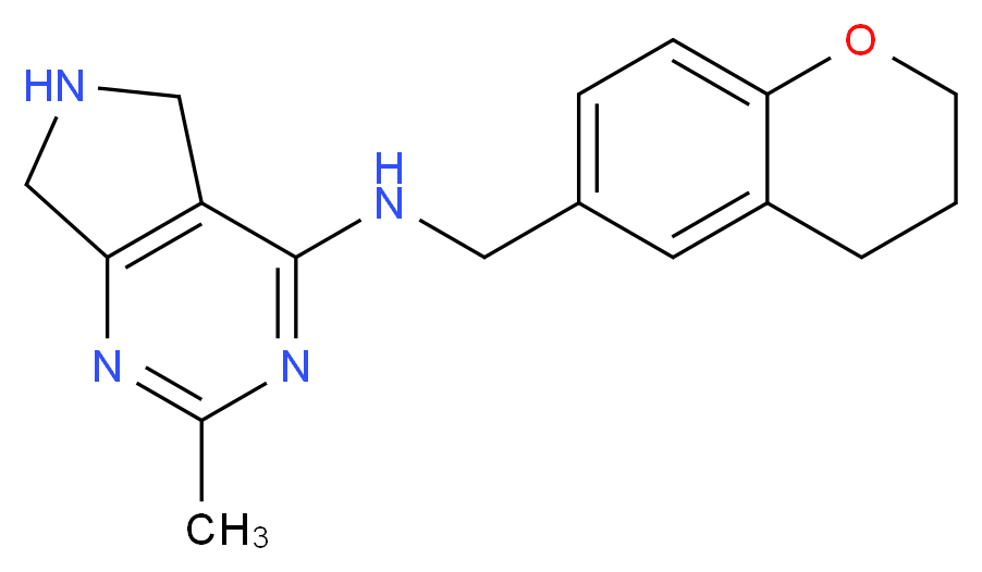 N-(3,4-dihydro-2H-chromen-6-ylmethyl)-2-methyl-6,7-dihydro-5H-pyrrolo[3,4-d]pyrimidin-4-amine_分子结构_CAS_)