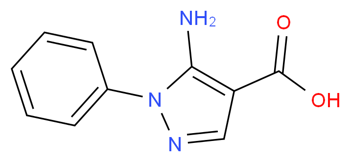 5-amino-1-phenyl-1H-pyrazole-4-carboxylic acid_分子结构_CAS_51649-80-0