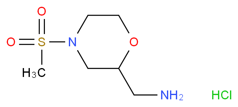 1-[4-(Methylsulfonyl)-2-morpholinyl]methanamine hydrochloride_分子结构_CAS_)