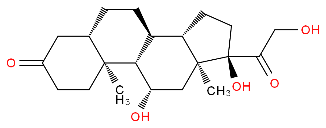 (1S,2S,7S,10S,11S,14R,15S,17S)-14,17-dihydroxy-14-(2-hydroxyacetyl)-2,15-dimethyltetracyclo[8.7.0.0<sup>2</sup>,<sup>7</sup>.0<sup>1</sup><sup>1</sup>,<sup>1</sup><sup>5</sup>]heptadecan-5-one_分子结构_CAS_516-41-6