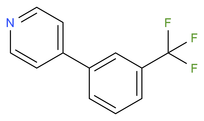 4-[3-(trifluoromethyl)phenyl]pyridine_分子结构_CAS_5957-98-2