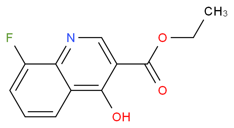 ethyl 8-fluoro-4-hydroxyquinoline-3-carboxylate_分子结构_CAS_63010-69-5