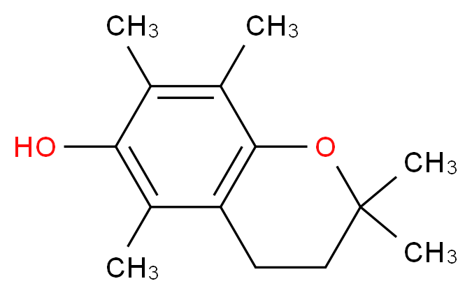 2,2,5,7,8-pentamethyl-3,4-dihydro-2H-1-benzopyran-6-ol_分子结构_CAS_950-99-2